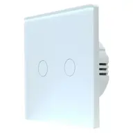SMARTWISE SMW-BUN-T62-WIFIBT-W T62 UNI Wi-Fi + eWeLink-Remote 2 áramkörös clever érintőkapcsoló white glass előlappal