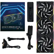LIAN LI UNI FAN TL LCD Wireless 120mm 3 darabos szett fekete