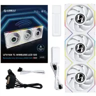 LIAN LI UNI FAN TL LCD Wireless 120mm 3 darabos szett fehér
