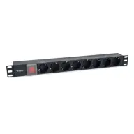 EQUIP 333286 Splitter 8 priză 19" PDU negru cu comutator