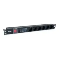 EQUIP 333317 Verteiler 6x Steckdose 19" PDU schwarz Schalter geschützt