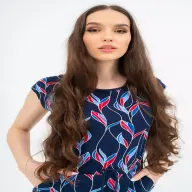 BUDMIL Lezser nyári Ruha Női XS s.kék mintás