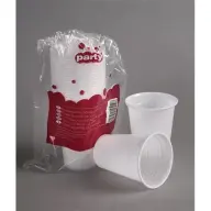 JIMMY 1020001200 Party Plastik Glas 2dl 20pcs Weiß