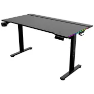 THE G LAB K DESK PLATINIUM Gamer asztal motorosan állítható RGB fekete
