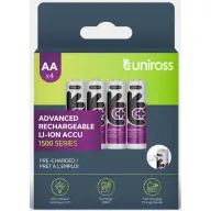 UNIROSS Rechargeable AA baterija 1500mAh USB-C 1.5V li-ion 4 kom.