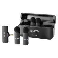 BOYA BY-V4 - 2.4 GHz-es négycsatornás vezeték nélküli mikrofon 3.5 mm-es JACK csatlakozóval