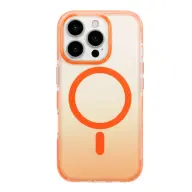 CELLECT Mágneses szilikon tok iPhone 16 Pro narancssárga-átlátszó