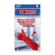 BONUS Gumikesztyű home apliance latex extra long 38cm S size red