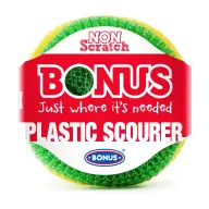 BONUS B095 plastic scourer 3 pcs assorted colors