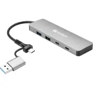SANDBERG USB-C/A to 2xUSB-A+2xUSB-C Hub