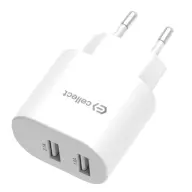 CELLECT Umrežavanje punjač adapter 2 USB sa konektorom 3.1A 10W bijela