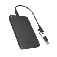 ICY BOX IB-201T-CU31 2.5" HDD/SSD külső ház USB 3.1 C-A fekete