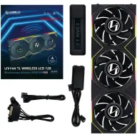 LIAN LI UNI FAN TL LCD Wireless 120mm fordított légáramlás 3 darabos szett fekete