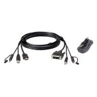 ATEN 1.8M USB HDMI to DVI-D Secure KVM Cable Kit 2L-7D02DHX2