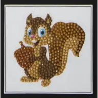 CRAFT BUDDY Gyémántszemes kirakó 9x9 matrica - Mókus