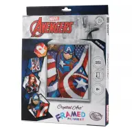 CRAFT BUDDY Gyémántszemes kirakó 21x25 cm kerettel - Marvel Bosszúállók Amerika kapitány