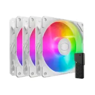 COOLERMASTER SickleFlow Edge 120 ARGB 3 darabos szett vezérlővel fehér