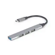 GEMBIRD USB Type-C 4-port USB hub srebrno