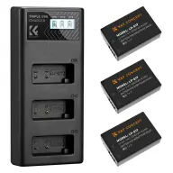 K-F CONCEPT LC-E17 rechargeable battery charger USB-C + 3pcs LP-E17 rechargeable battery 1250mAh