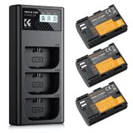 K-F CONCEPT LC-E6P rechargeable battery charger USB-C + 3 pcs LP-E6P rechargeable battery 2250mAh