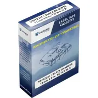 VICTORIA Feliratozógép szalag 12mm x 8m fehér-fekete