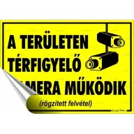 Információs matrica Térfigyelő kamera 25x17.5 cm
