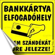 Információs matrica 10x10cm Bankkártya elfogadóhely
