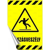 Információs matrica 25x17.5cm Csúszásveszély