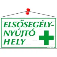 Információs tábla 22.5x12.5cm Elsősegélynyújtó hely