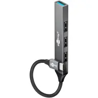 GOOBAY Slim 4-Port USB Hub USB-C to USB-A 5 Gbit/s