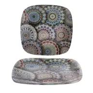 IRIS 102026 Üveg tál mandala minta minta 25x25cm