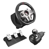RAMPAGE V902 steering wheel+pedal+gear shift PC black
