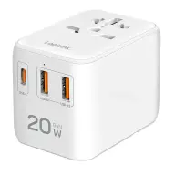 LOGILINK PA0356 Travel Adapter 2x USB-A 1x USB-C White