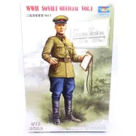 TRUMPETER 1/16 Második világháborús szovjet katona tiszt figura modell 00703