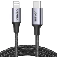 UGREEN USB 2.0 Type C Lightning Töltő/adat Schwarz 2m 60761