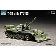 TRUMPETER 1/72 T-55 tank modell BTU-55 buldózer adapterrel