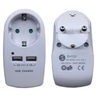 BLACKBIRD BH1622 BlackBird Zidna utičnica 2x USB-A bijela
