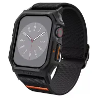 SPIGEN Lite Fit Pro Apple Watch 10 42mm textíl pótszíj szilikon keret fekete