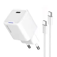 COLORWAY AC Charger GaN Mini 25W PD Port PPS USB-C cable Type-C bijela