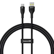 BASEUS FLASH 2 data kabel USB - Type-C cipőfűző FEKETE