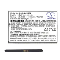 CAMERON SINO Doogee X11 CAMERON SINO Li-Ion battery 3.8V/1900mAh Doogee BAT1850122250 compatible BLACK