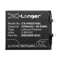 CAMERON SINO Honor Magic 5 Pro 5G CAMERON SINO Li-Polymer akku 3 Honor HB526881EHC kompatibilis FEKETE
