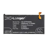 CAMERON SINO Alcatel Pop 4 plus CAMERON SINO Li-Polymer akku 3.8V/2500mAh Alcatel TLP025C1 kompatibilis FEKETE