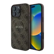 GUESS 4G Ring Classic Logo MagSafe tok iPhone 16 Pro sötétbarna