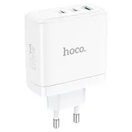 HOCO N30 hálózati töltő USB+2x Type-C aljzat 65W fehér