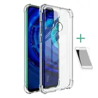 IMAK Huawei P Smart (2020) IMAK szilikon telefonvédő ütésállóság légpárnás sarok + képernyővédő fólia ÁTLÁTSZÓ