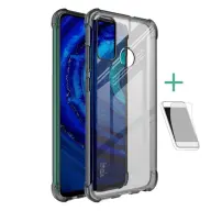 IMAK Huawei P Smart (2020) IMAK szilikon telefonvédő ütésállóság légpárnás sarok + képernyővédő fólia FÜSTSZÍNŰ