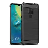 IMAK Huawei Mate 20 IMAK VEGA szilikon telefonvédő ütésállóság karbon minta FEKETE