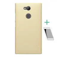 NILLKIN Sony Xperia L2 NILLKIN SUPER FROSTED műanyag telefonvédő gumírozott érdes felület + képernyővédő fólia ARANY