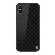 NILLKIN iPhone XS Max 6.5 TEMPERED PLAID szilikon telefonvédő ütésállóság négyzet FEKETE